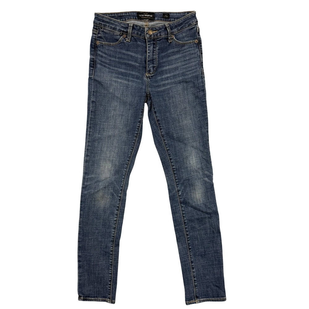 Lucky Brand Hayden Skinny Jeans Womens 4 Blue Medium Wash Mid Rise Stretch Denim